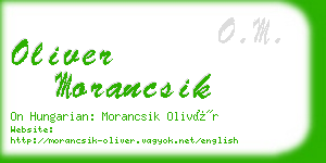 oliver morancsik business card